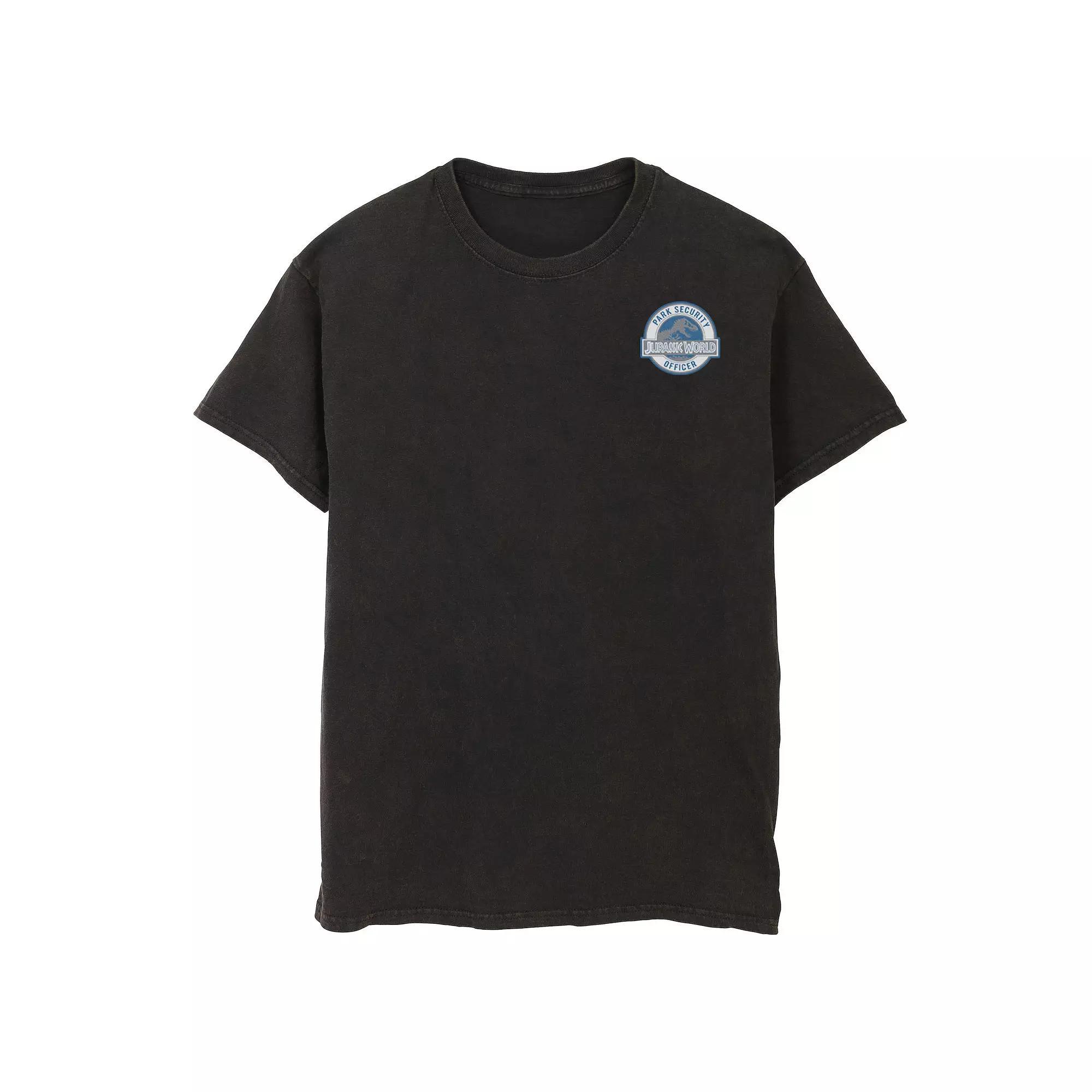 Men's Jurassic World Park Security Officer Badge Graphic Tee, Size: 3XL, Black Product Image