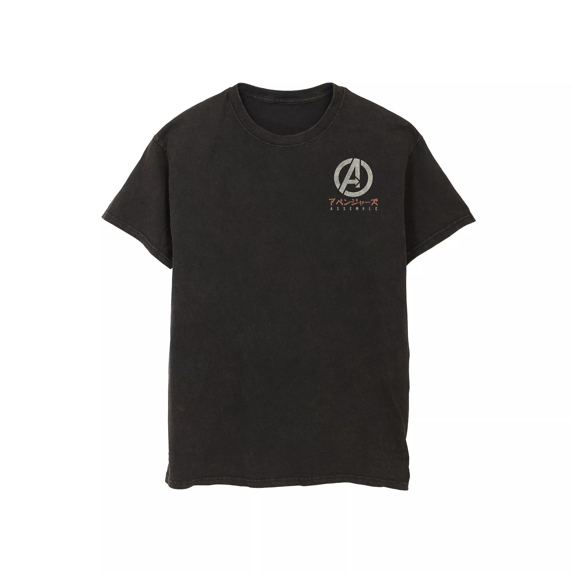Men's Marvel Avengers Assemble Kanji Symbol Tee, Size: Large, Black Product Image