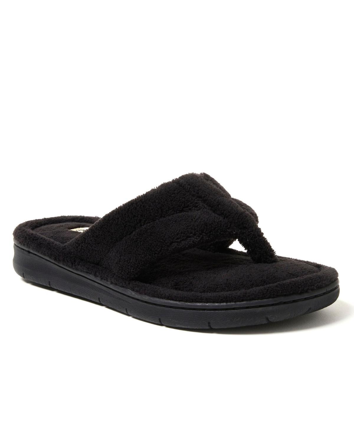 Women's Dearfoams Wrenley Terry Thong Slippers, Size: XL, Muslin Product Image