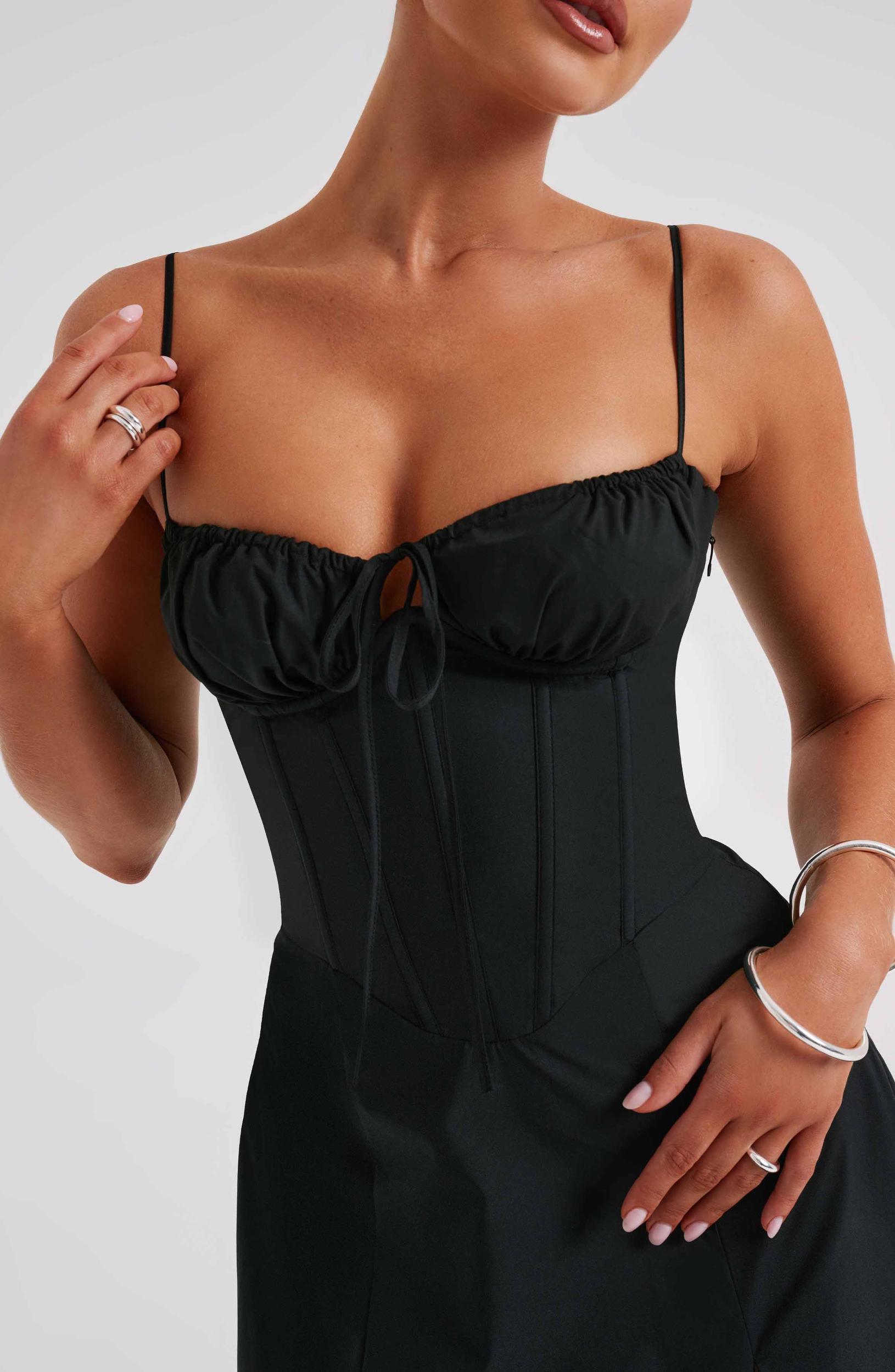Deanna Midi Dress - Black Product Image