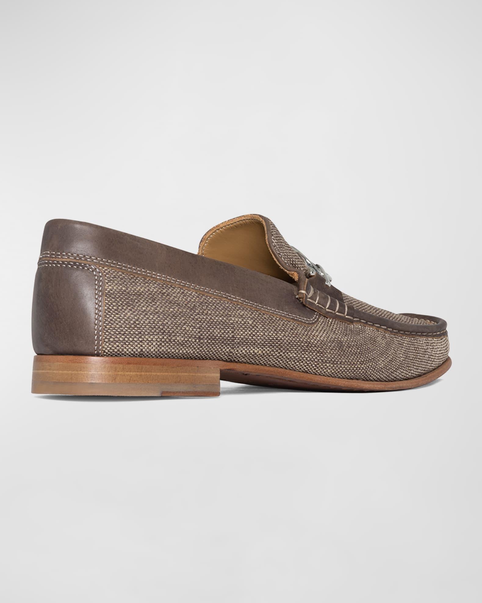 Men's Dacio Woven Leather Bit Loafers Product Image
