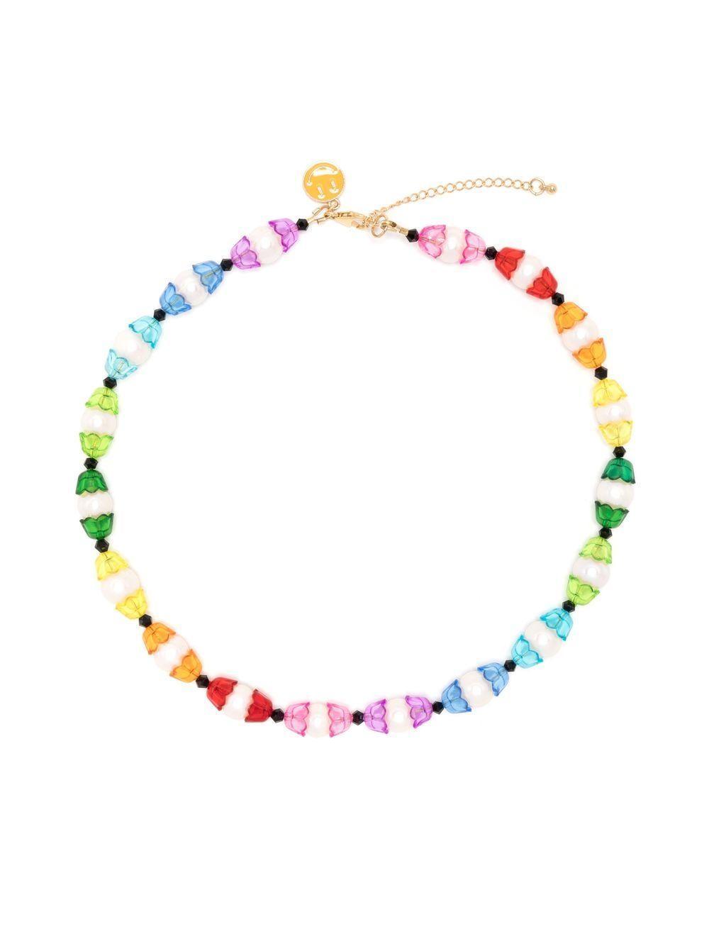 rainbow pearl bead necklace Product Image