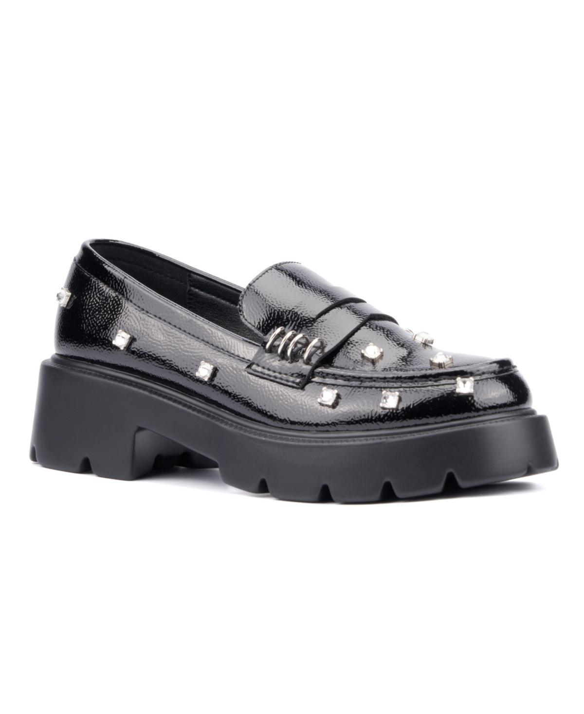 Olivia Miller Luscious Women's Rhinestone Loafers, Size: 9, Black Product Image