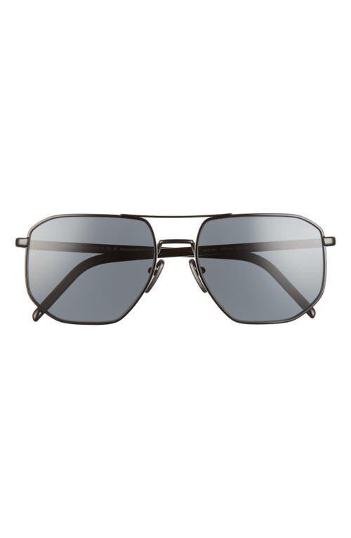Prada Mens PR 59YS 57mm Polarized Square Aviator Sunglasses Product Image