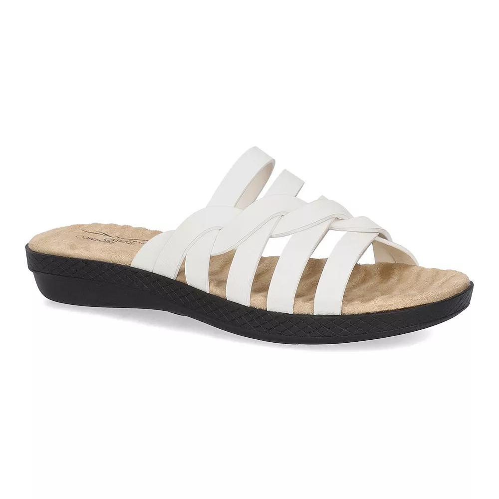 Easy Street Sheri Women's Slide Sandals, Size: 6.5 XW, White Product Image