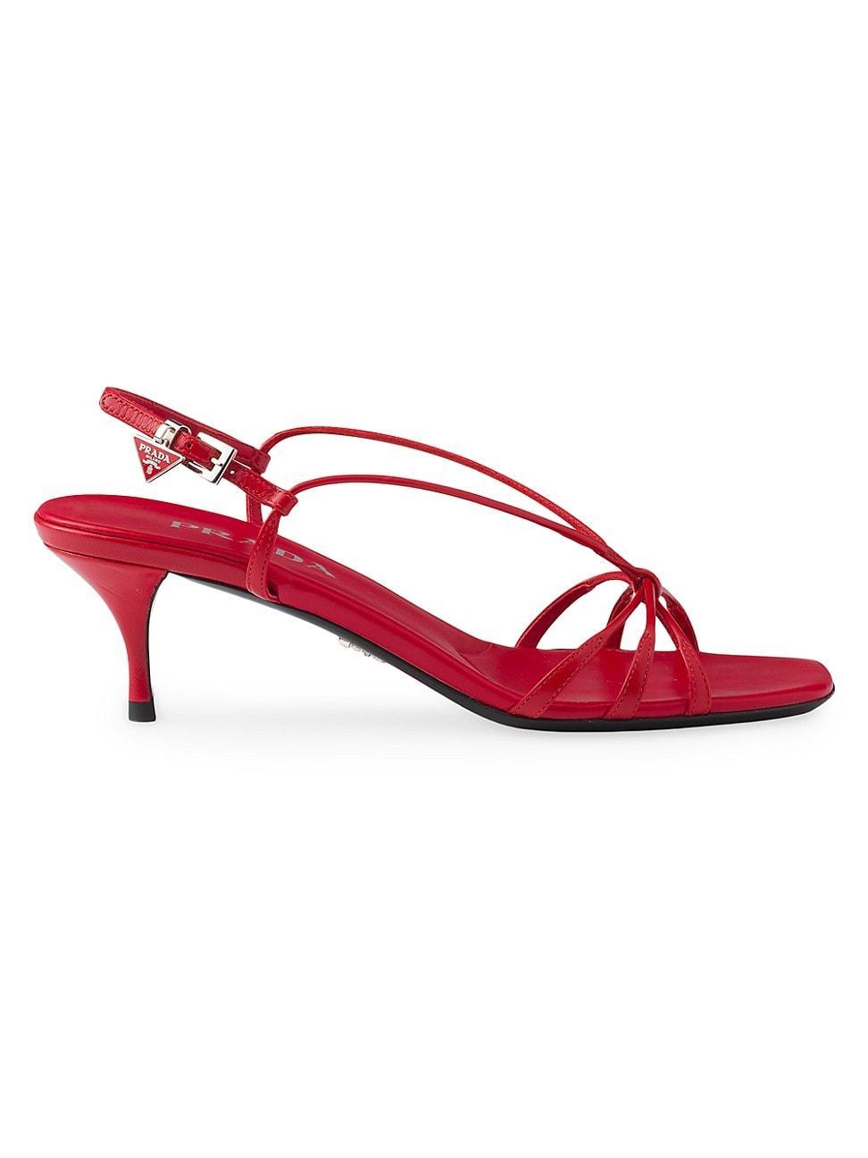 Prada Womens Heeled Leather Sandals Product Image