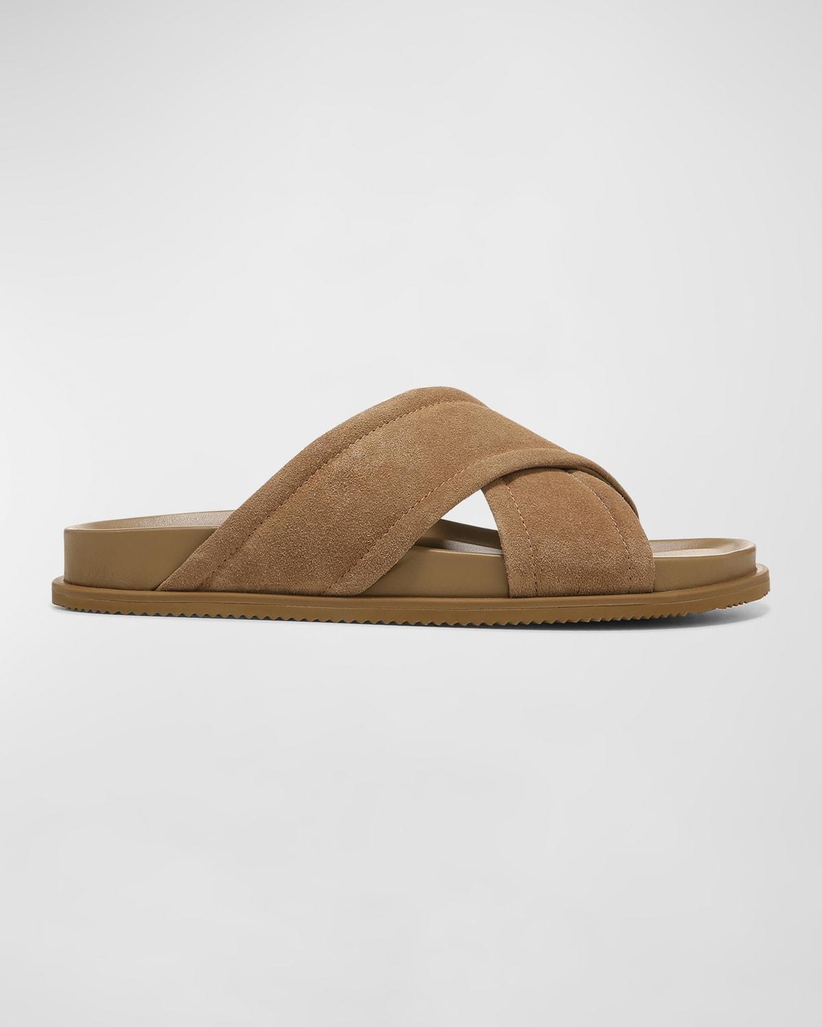 Mens Derek Leather Slide Sandals Product Image
