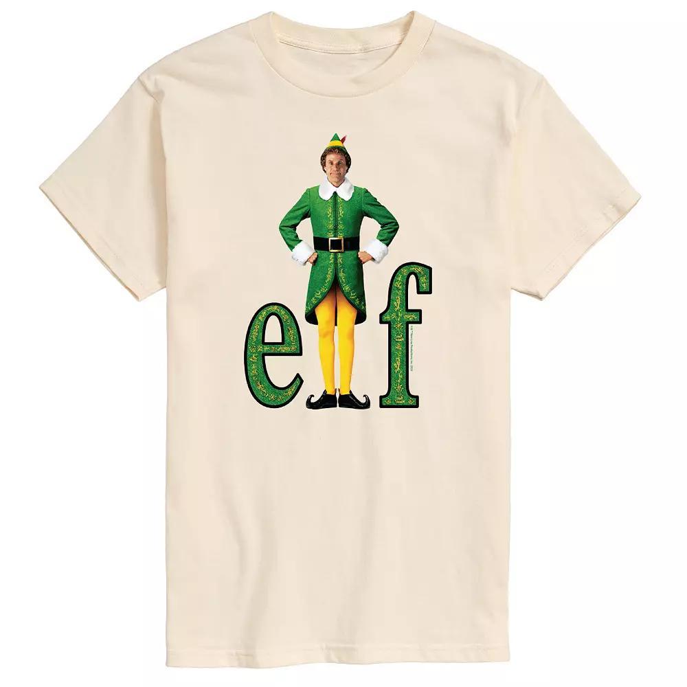 Men's Elf With Buddy Tee, Size: Large, Gray Product Image
