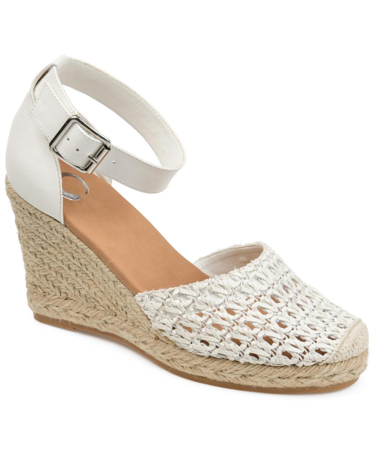 Journee Sierra Women's Wedge Sandals, Size: 10, White Product Image