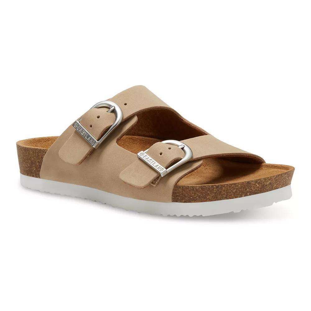 Eastland Cambridge Womens Leather Slide Sandal Green Suede Product Image