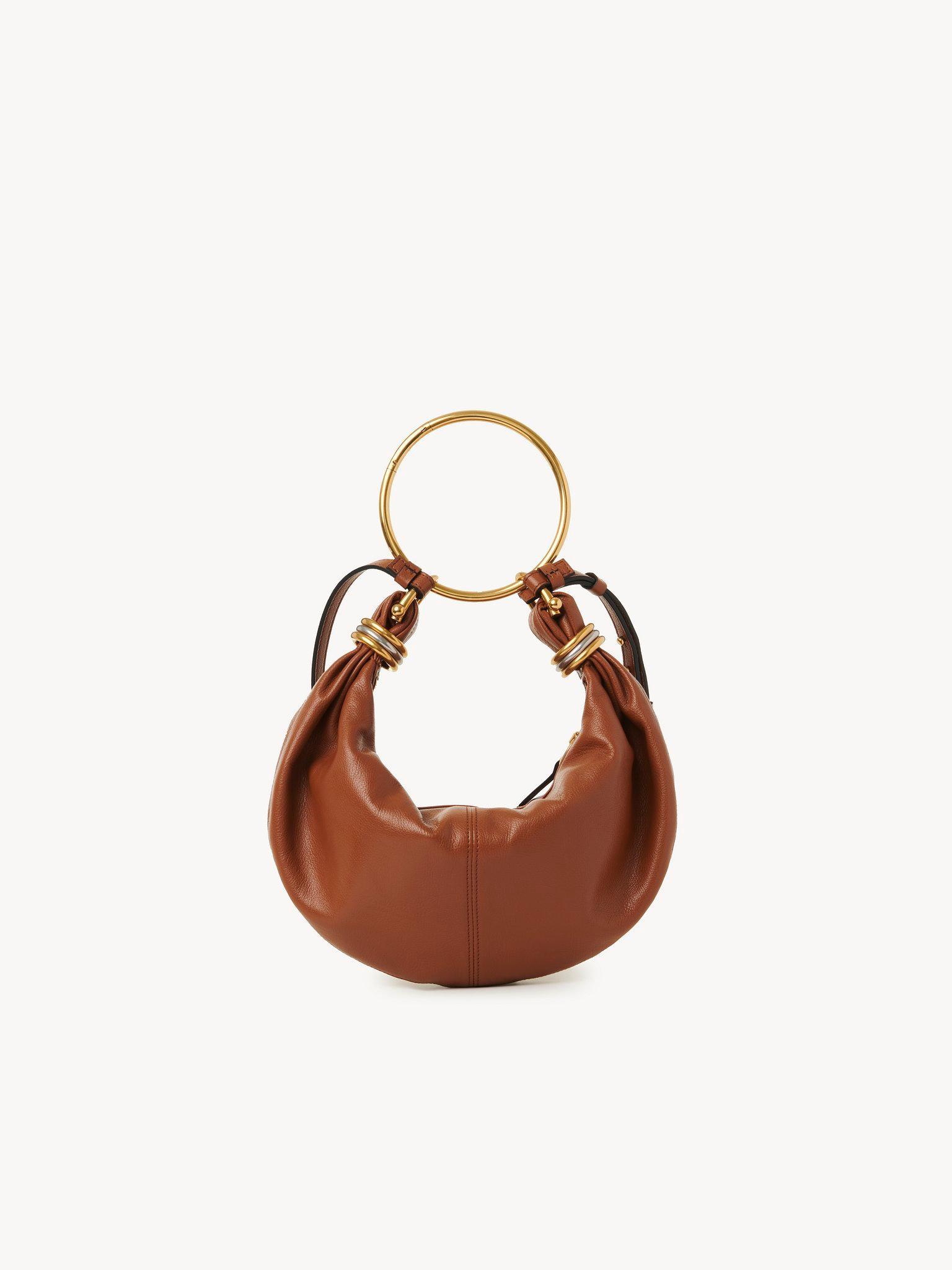 Small Bracelet hobo bag in grained leather Product Image