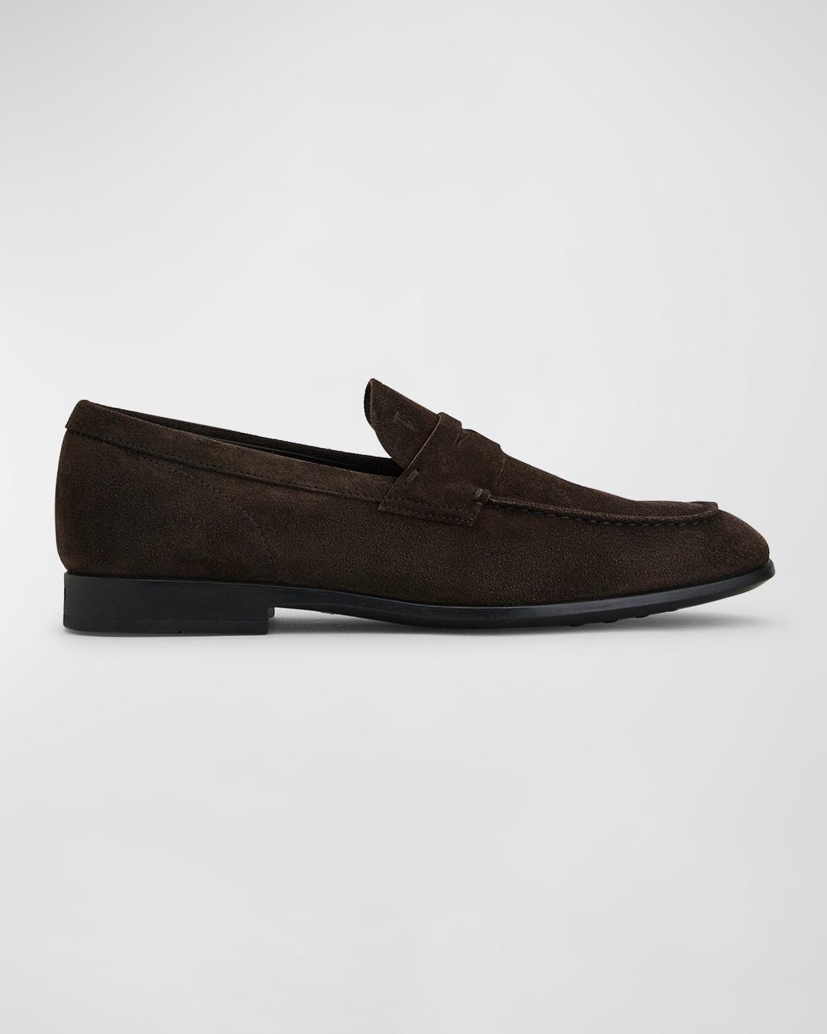 Mens Moccasino Suede Penny Loafers Product Image