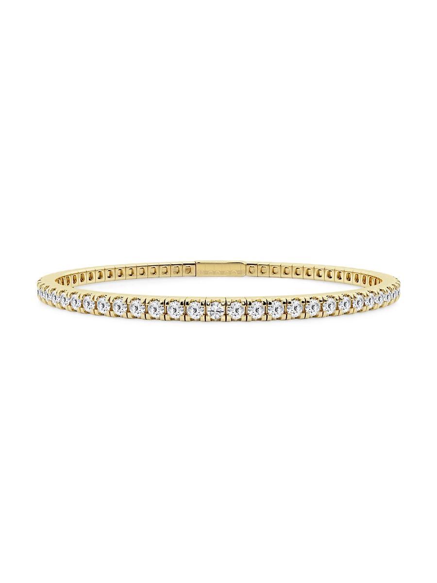 Womens 14K Yellow Gold & Round Lab-Grown Diamond Flexible Tennis Bangle/1.00-10.00 TCW Product Image