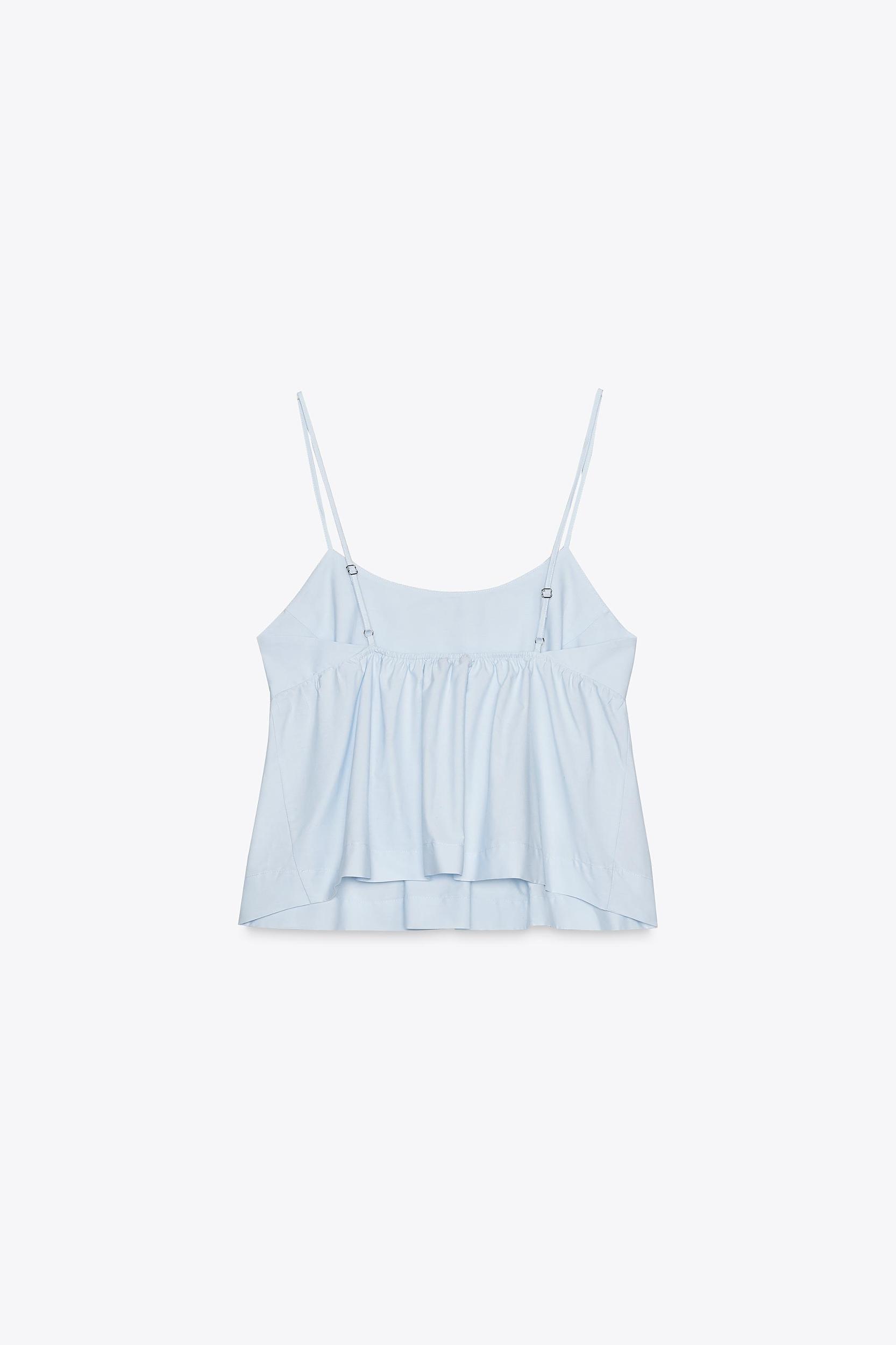 POPLIN PEPLUM TOP Product Image
