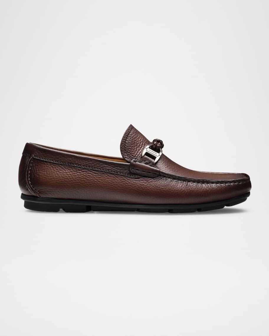 Mens Monterey Leather Braided-Bit Loafers Product Image