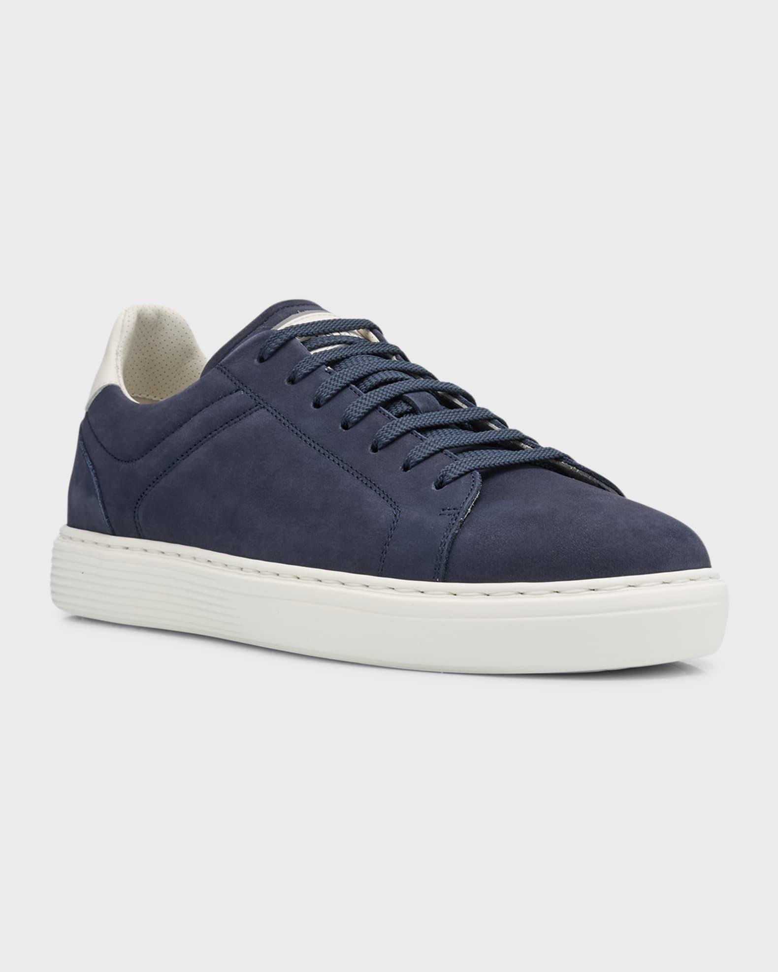 Mens Nubuck Calfskin Low-Top Sneakers Product Image