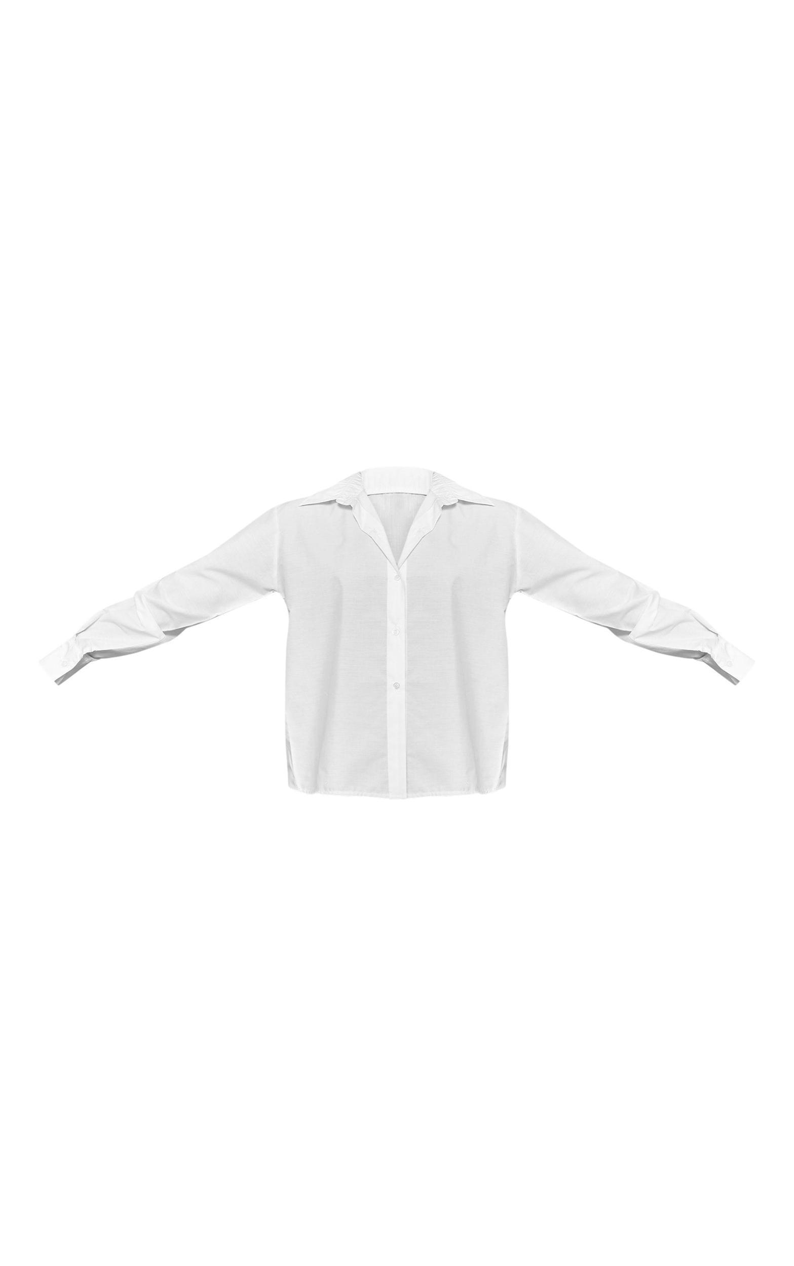 White Open Back Shirt Product Image