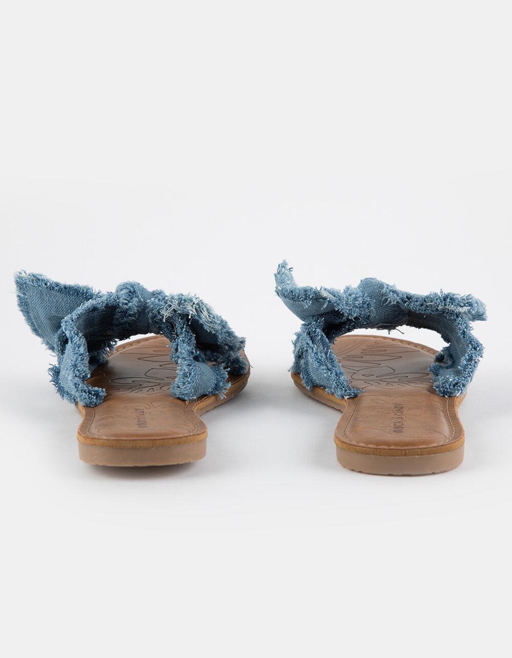 ROCK & CANDY Laze Bow Womens Sandals - BLUE DENIM Product Image