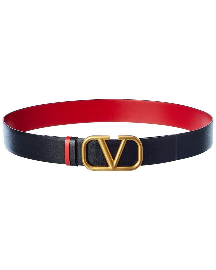 VALENTINO GARAVANI Valentino Vlogo 40mm Reversible Leather Belt Product Image
