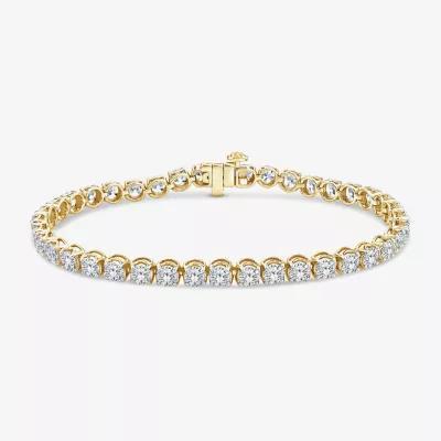 (H / Si2) Womens 10 Ct.T.W. Lab Grown White Diamond 10K White Gold 7.25 Inch Tennis Bracelet Product Image