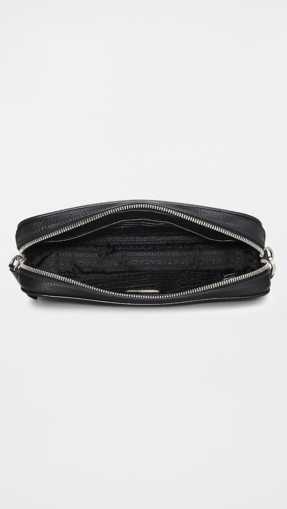 What Goes Around Comes Around Prada Black Vitellodaino Clutch | Shopbop Product Image