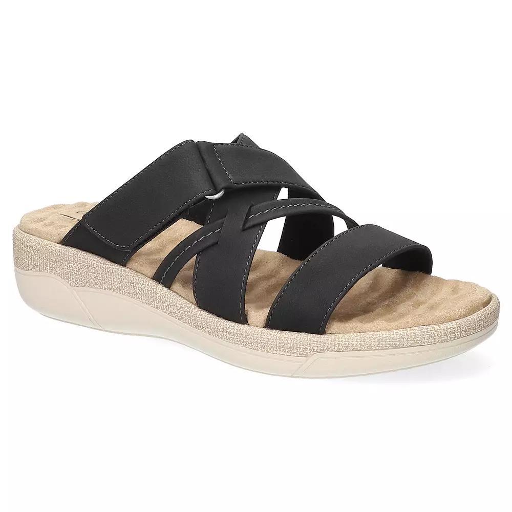 Easy Street Paola Women's Comfort Platform Slide Sandals, Size: 11 XW, Black Product Image