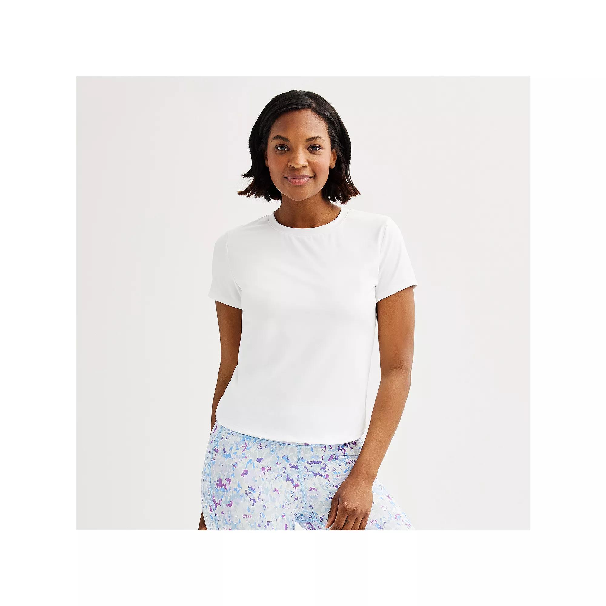 Women's Tek Gear® Essential Soft Tee, Size: Large, Mineral Black Product Image