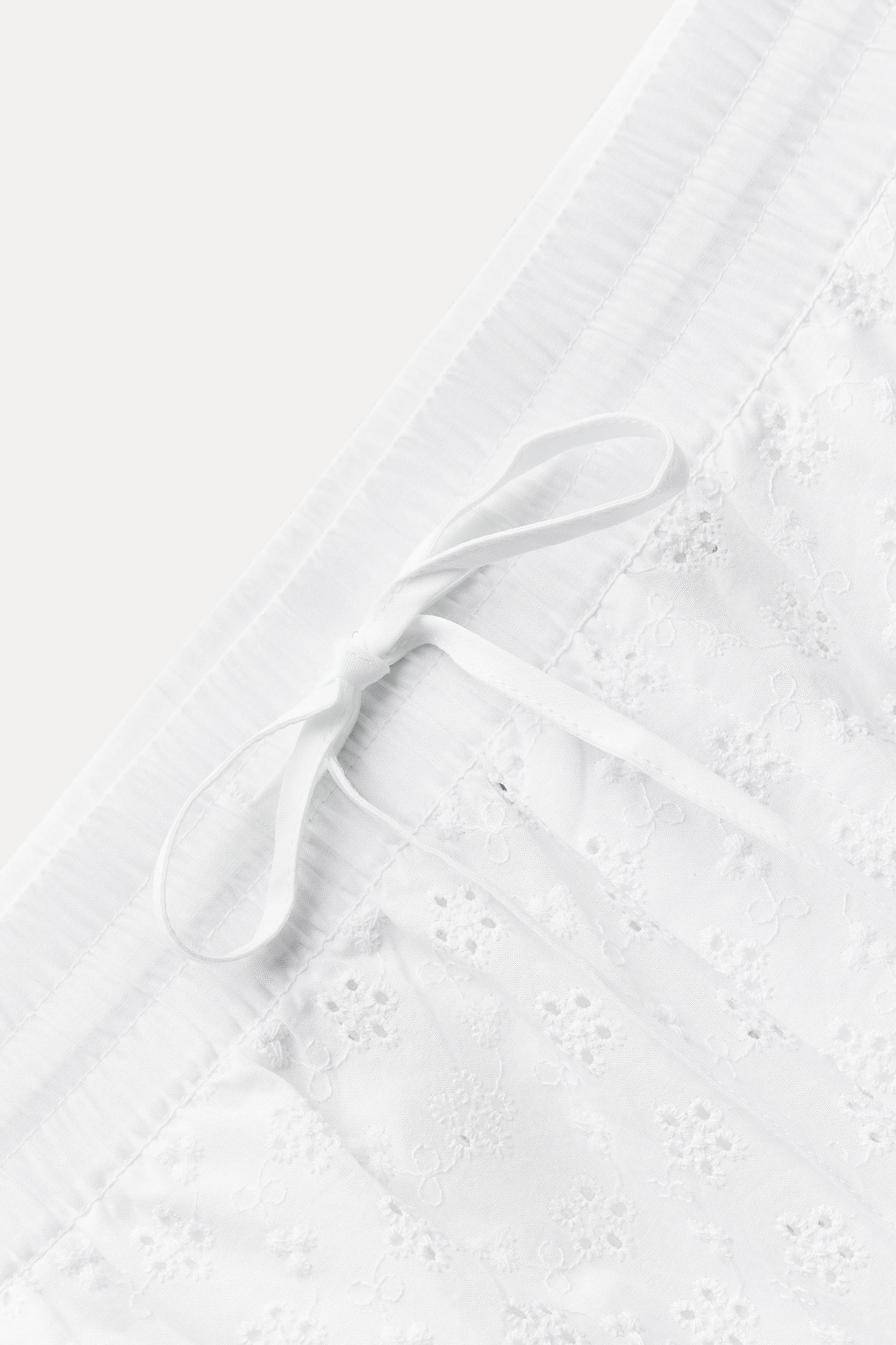 EMBROIDERED EYELET PANTS ZW COLLECTION Product Image