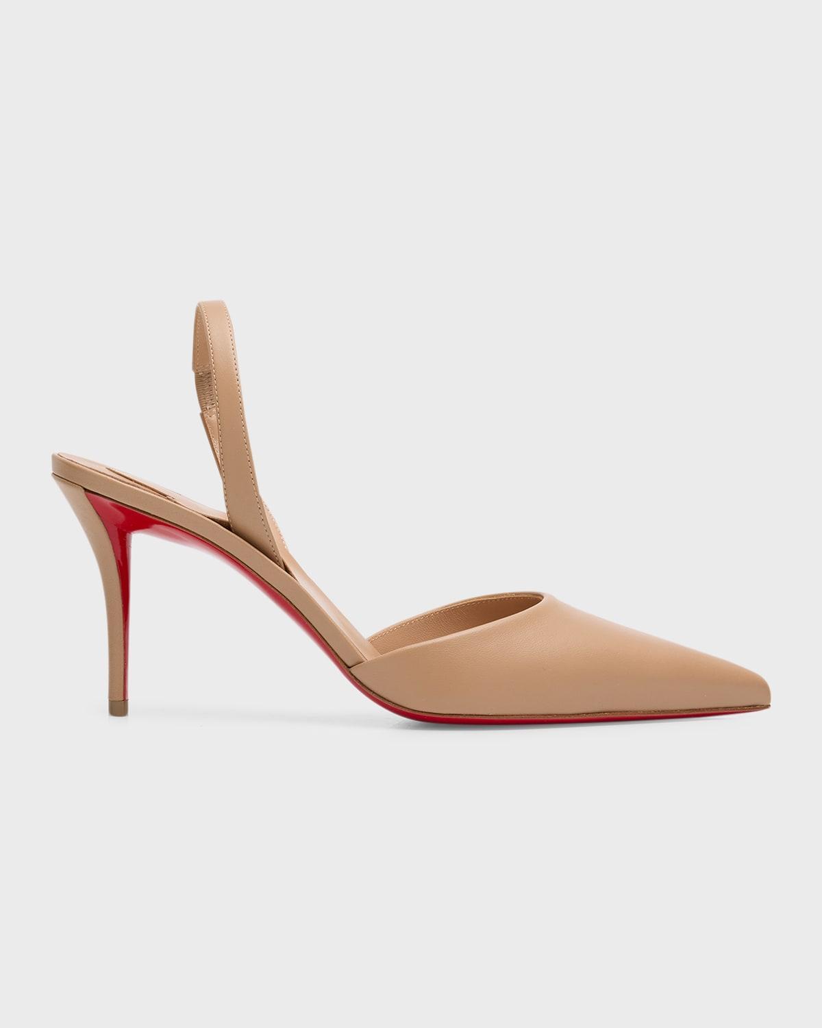 Apostropha Leather Slingback Red Sole Pumps Product Image
