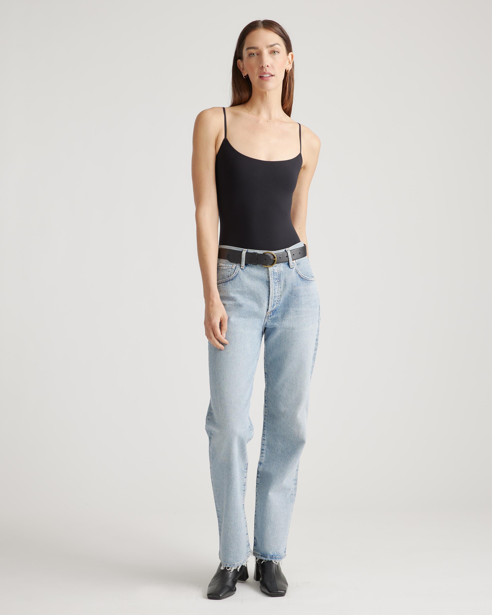 Quince | Women's Second Skin Scoop Neck Cami Bodysuit Nylon/Spandex Product Image