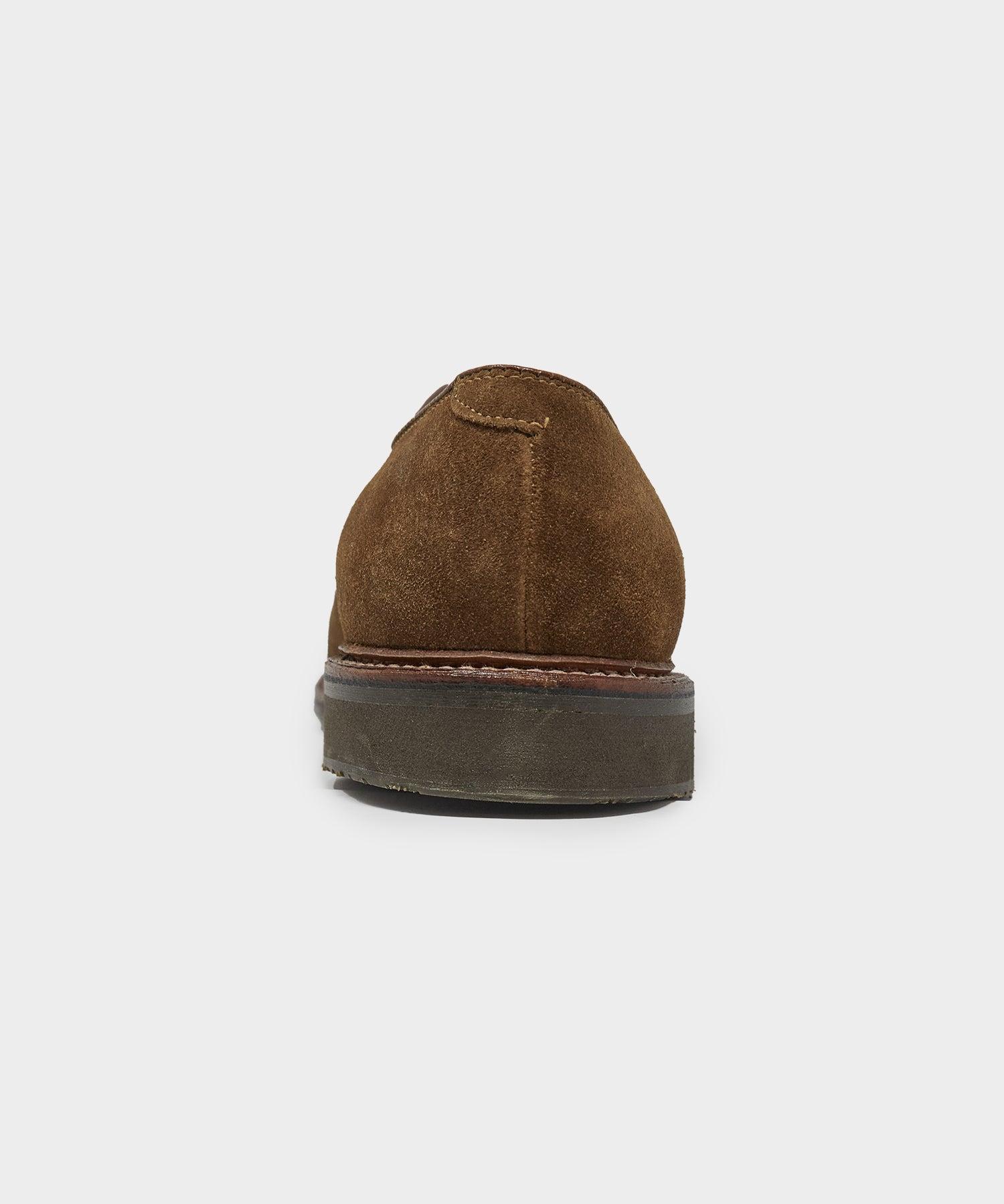 Alden Mocc Toe Derby Blucher in Snuff Suede Product Image