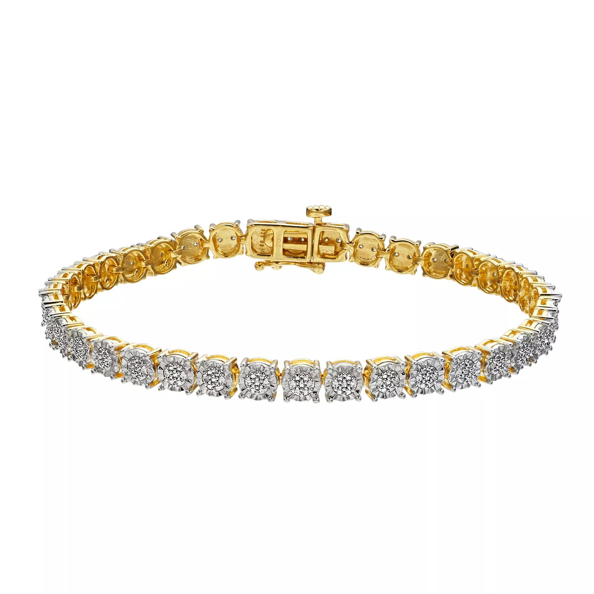 Sterling Silver 1/4 Carat T.W. Diamond Fashion Bracelet, Women's, Size: 7", Silver Tone Product Image