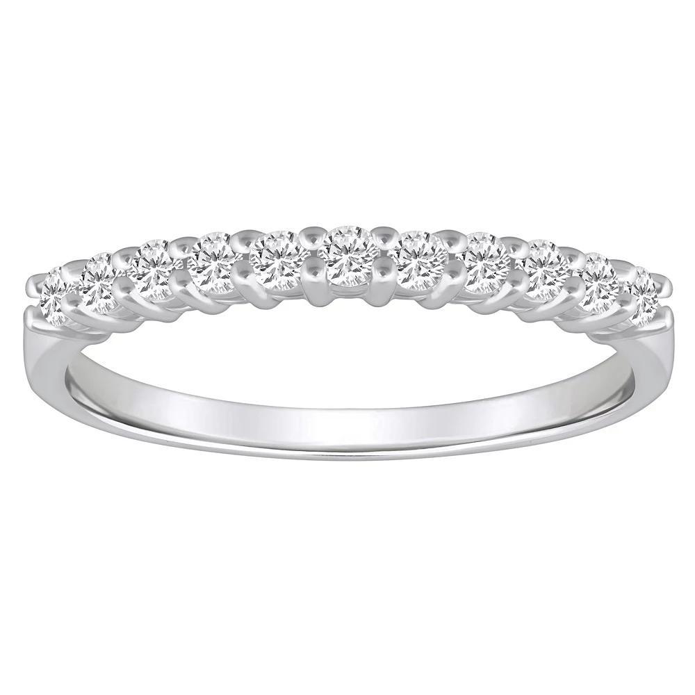 Alyson Layne 14k Gold 1/3 Carat T.W. Diamond 11-Stone Wedding Band, Women's, Size: 5.50, Pink Product Image