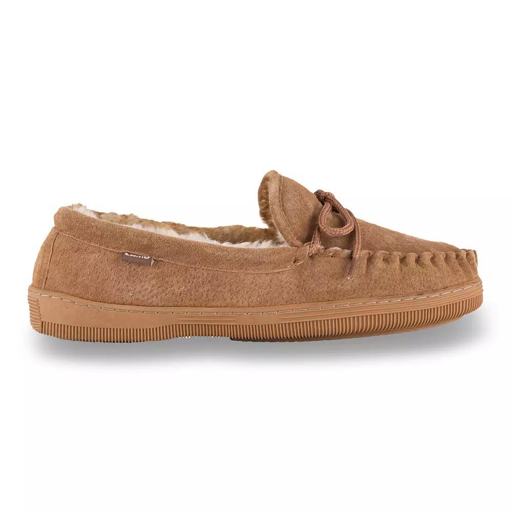 Mykos Men's Suede Moccasins, Size: 12 Medium, Black Product Image