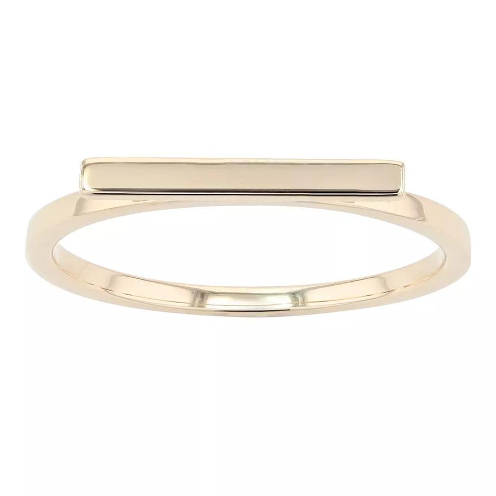 Au Naturale 14k Gold 2mm Horizontal Bar Ring, Women's, Size: 7, 14k Whgold Product Image