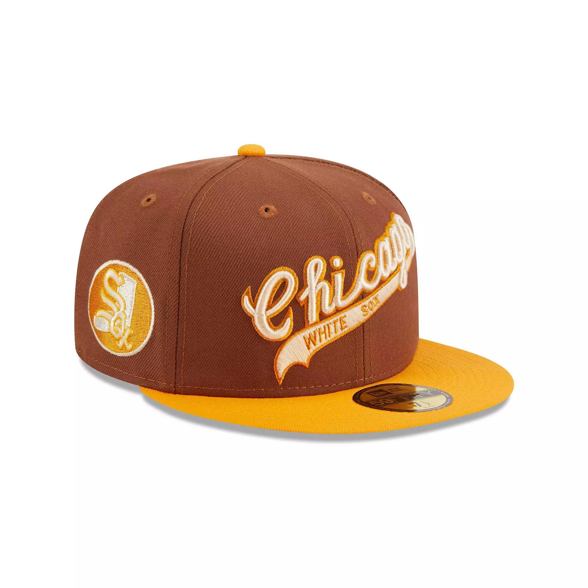 Men's New Era Brown Chicago White Sox Tiramisu  59FIFTY Fitted Hat, Size: 7 3/8 Product Image