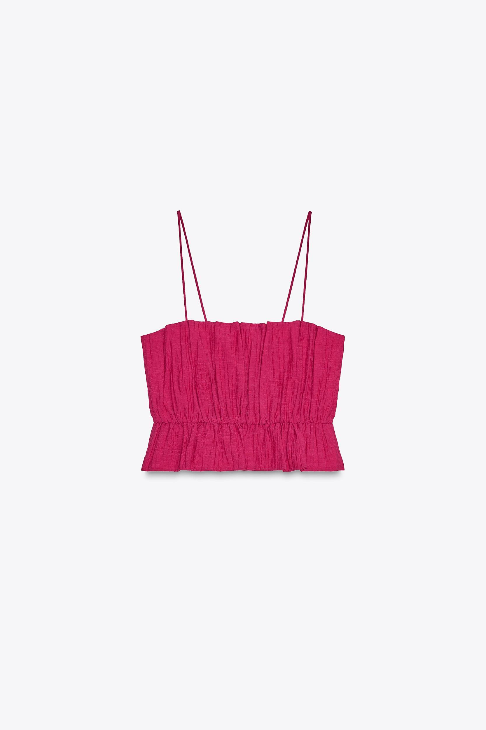 PRINTED ELASTIC CROP TOP Product Image