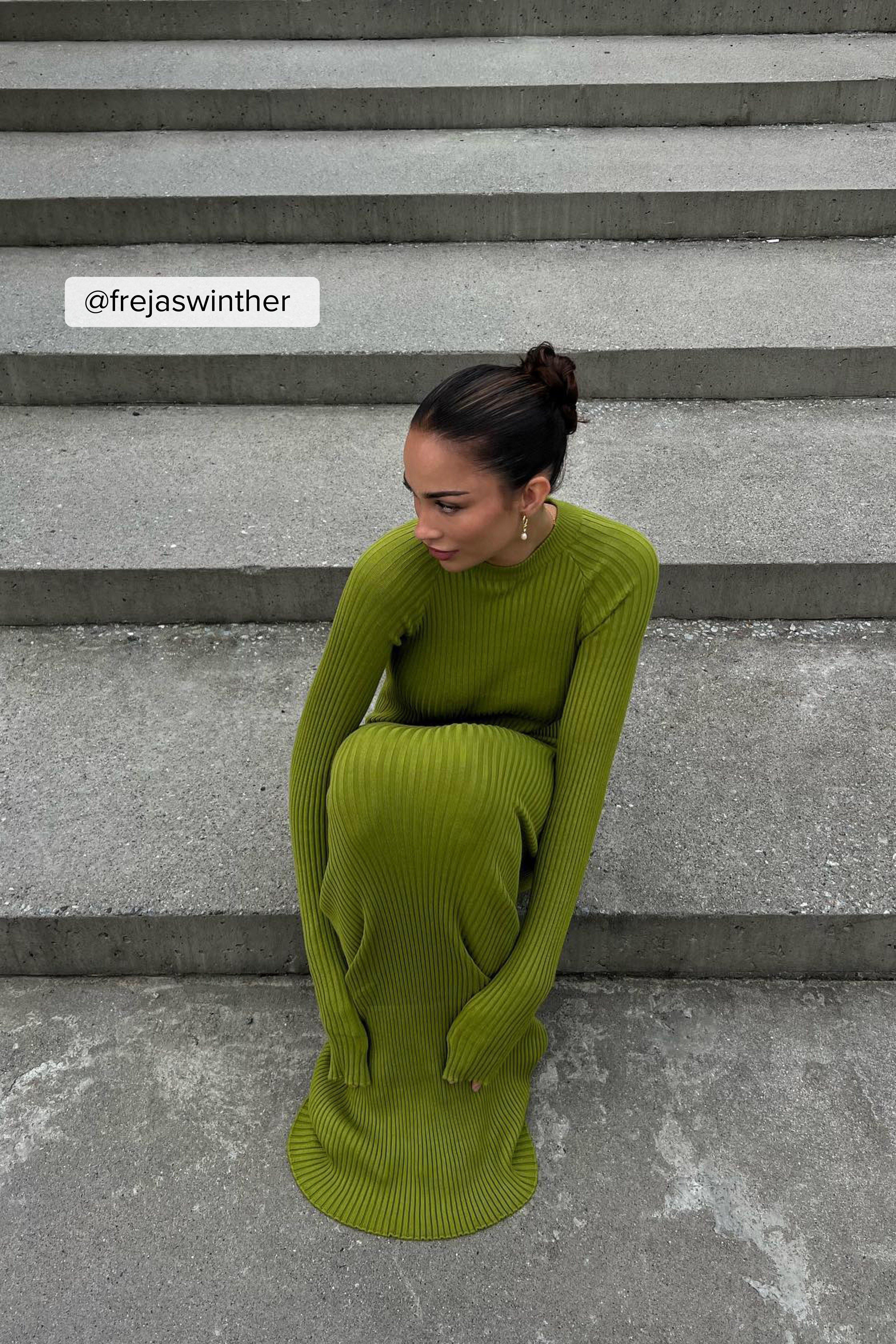 Knitted Ribbed Maxi Dress Product Image