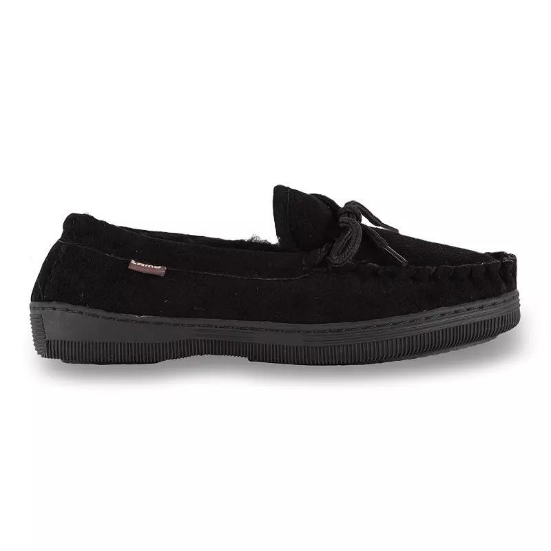 Mykos Men's Suede Moccasins, Size: 12 Medium, Black Product Image