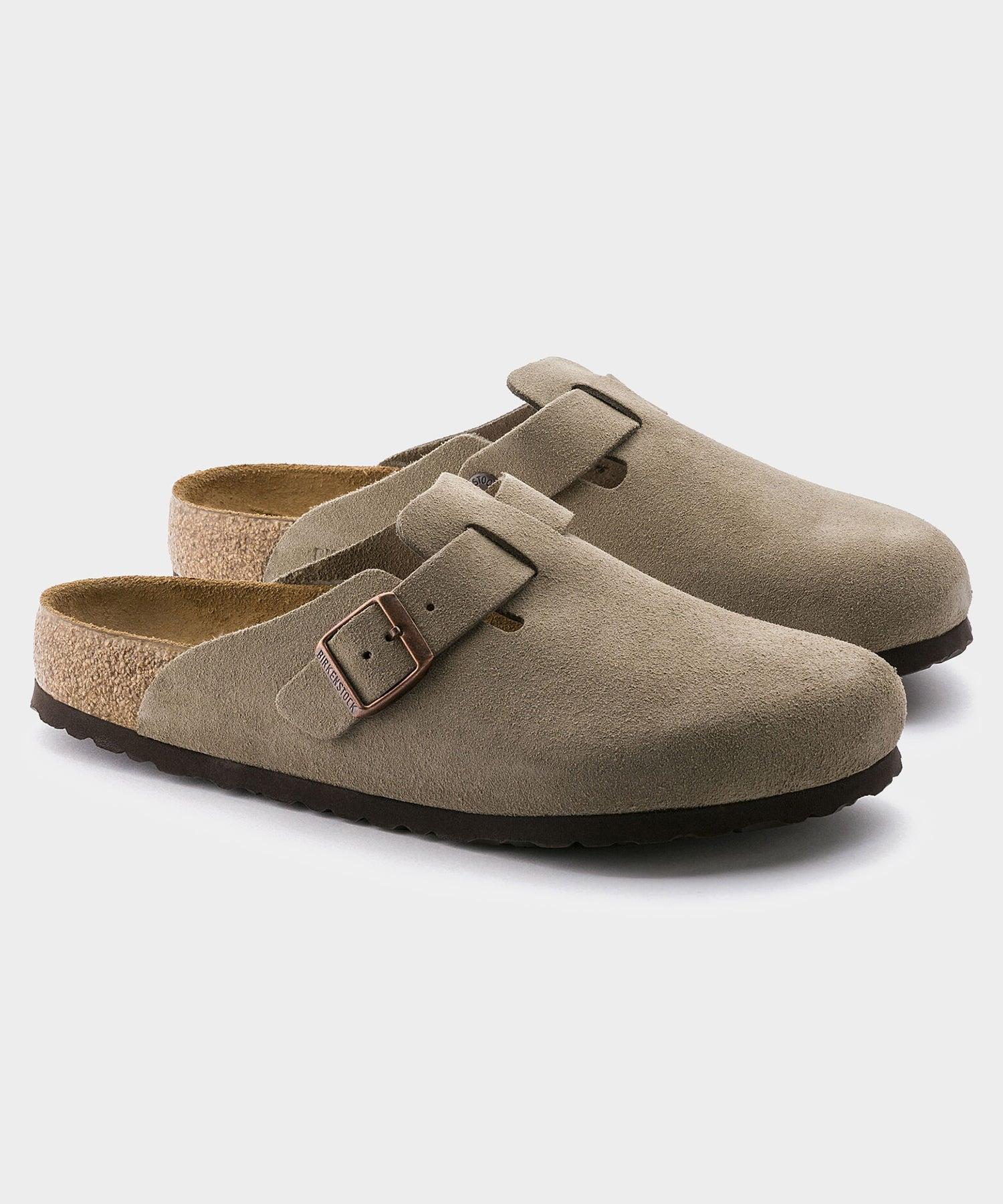 Birkenstock Mens Boston Suede Slide-On Soft Footbed Clogs Product Image