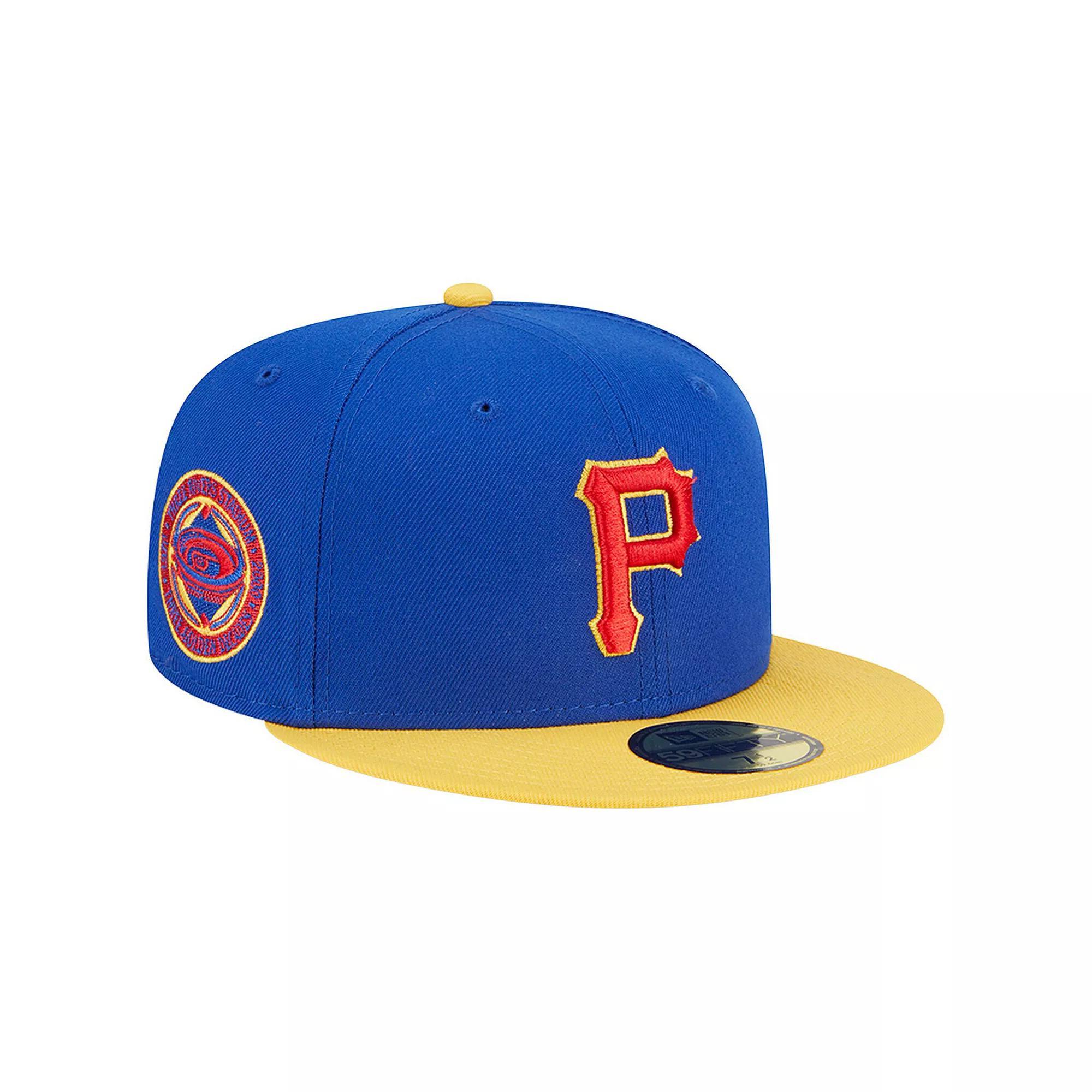 Men's New Era  Royal/Yellow Pittsburgh Pirates Empire 59FIFTY Fitted Hat, Size: 7 3/4, Blue Product Image
