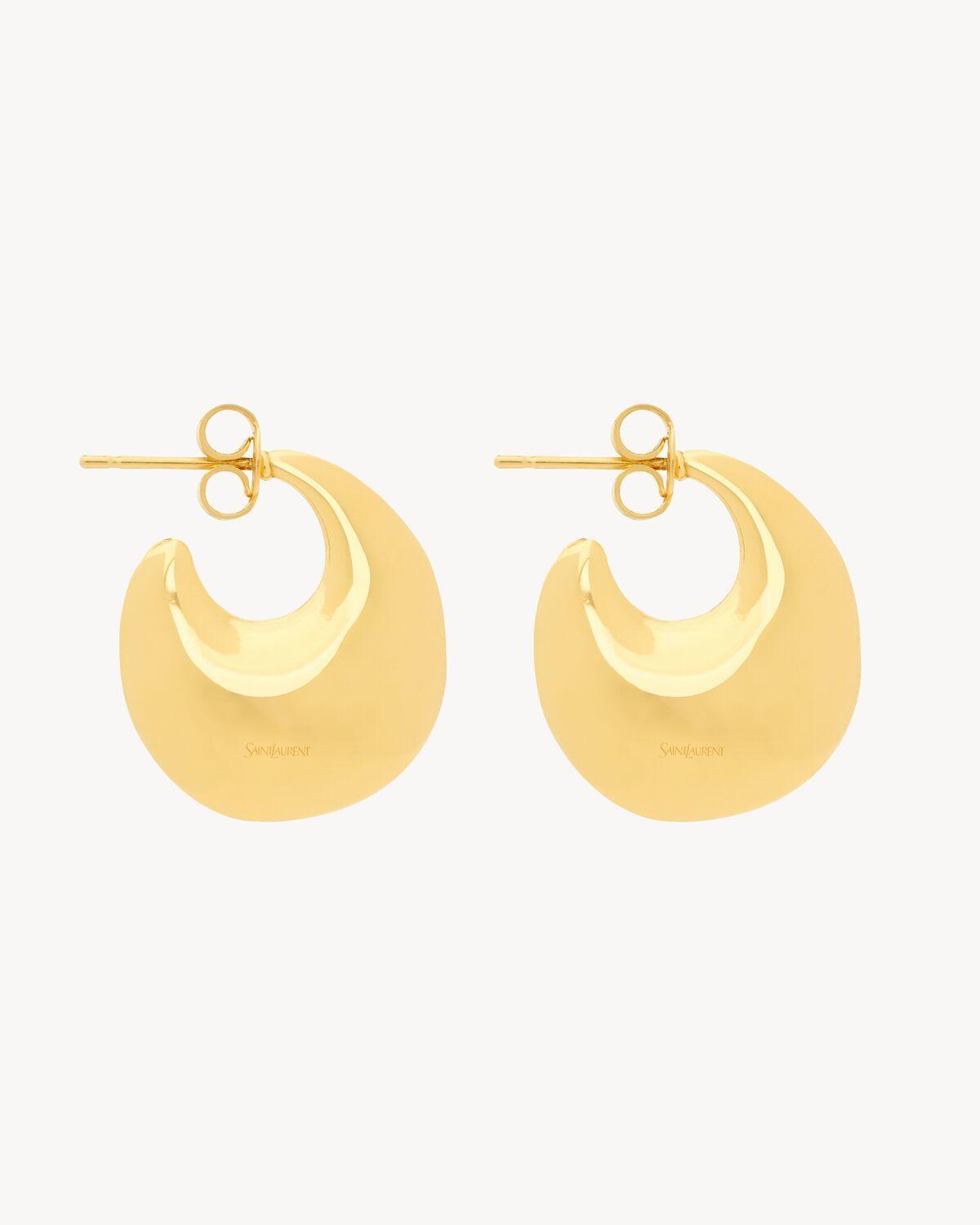 teardrop hoop earrings in metal | Saint Laurent | YSL.com Product Image