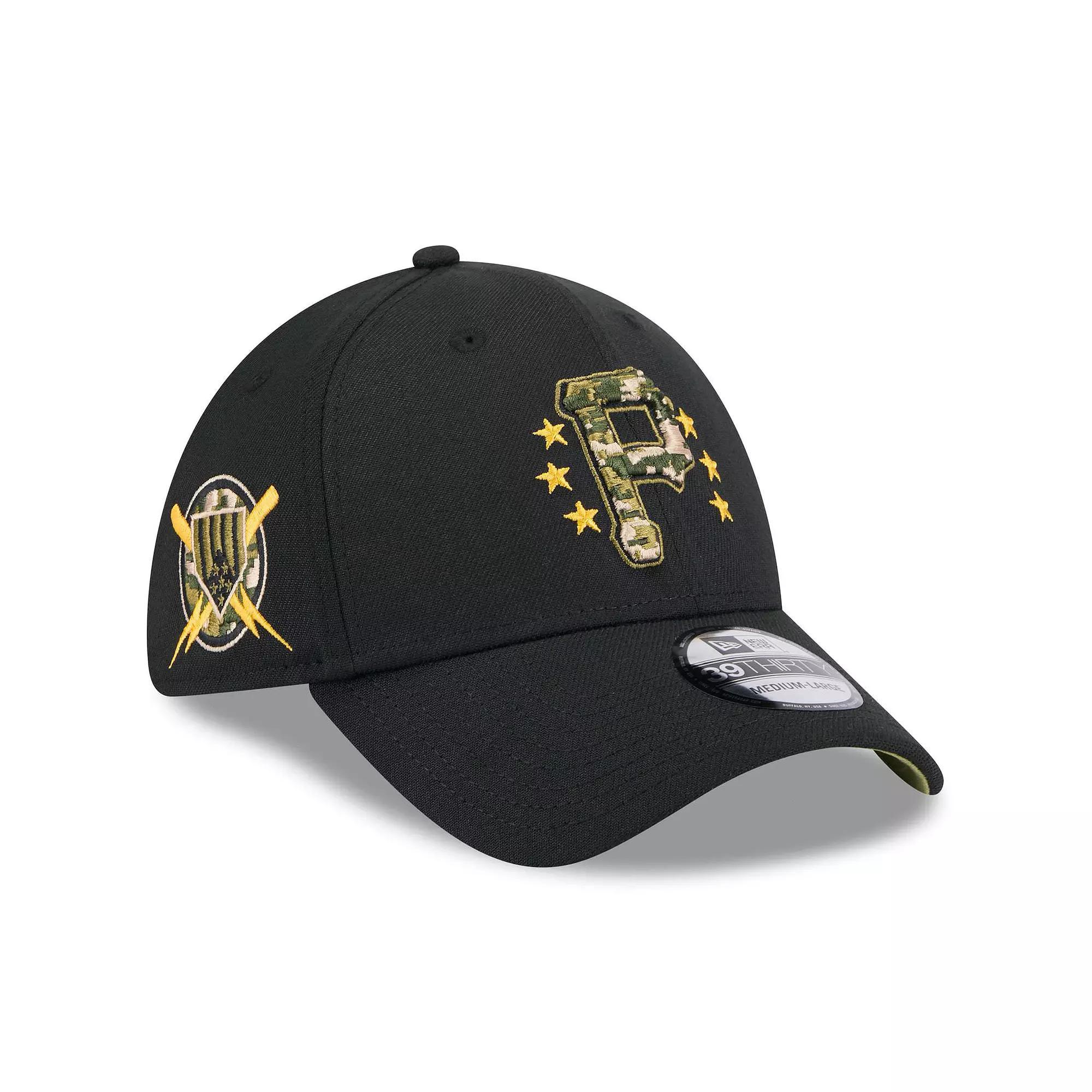 Men's New Era  Black Miami Marlins 2024 Armed Forces Day 39THIRTY Flex Hat, Size: Medium/Large Product Image