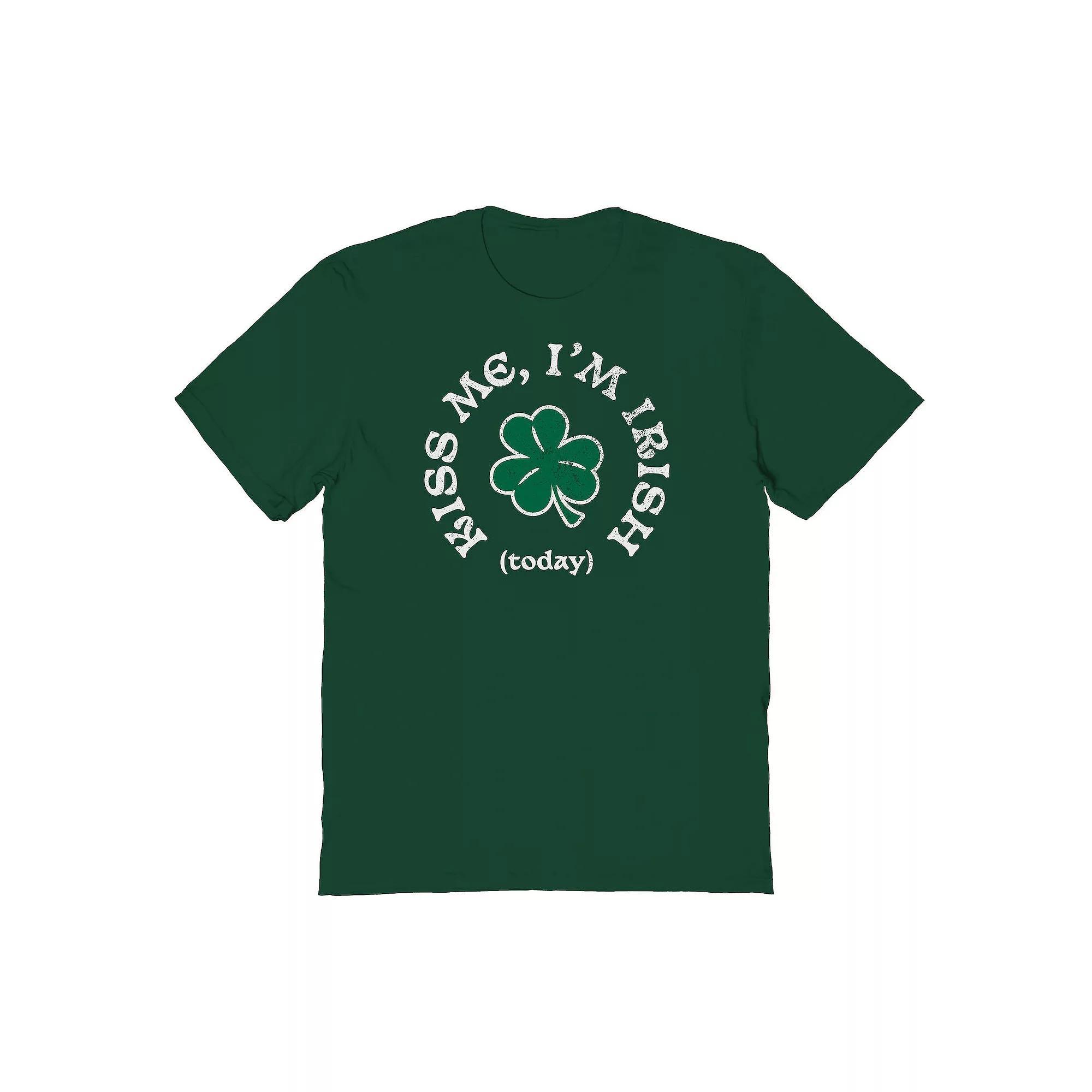 Mens St Patricks Day Paddys IrishPub Outline Graphic Tee Product Image