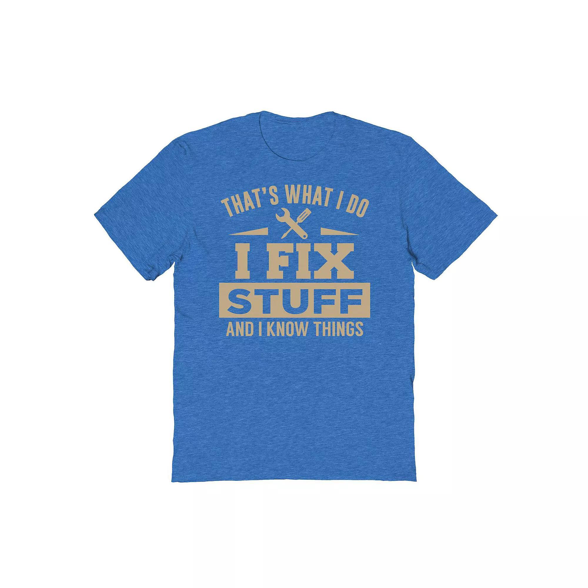 Mens COLAB89 by Threadless Thats What I Do Fathers Day Graphic Tee Grey Royal Product Image