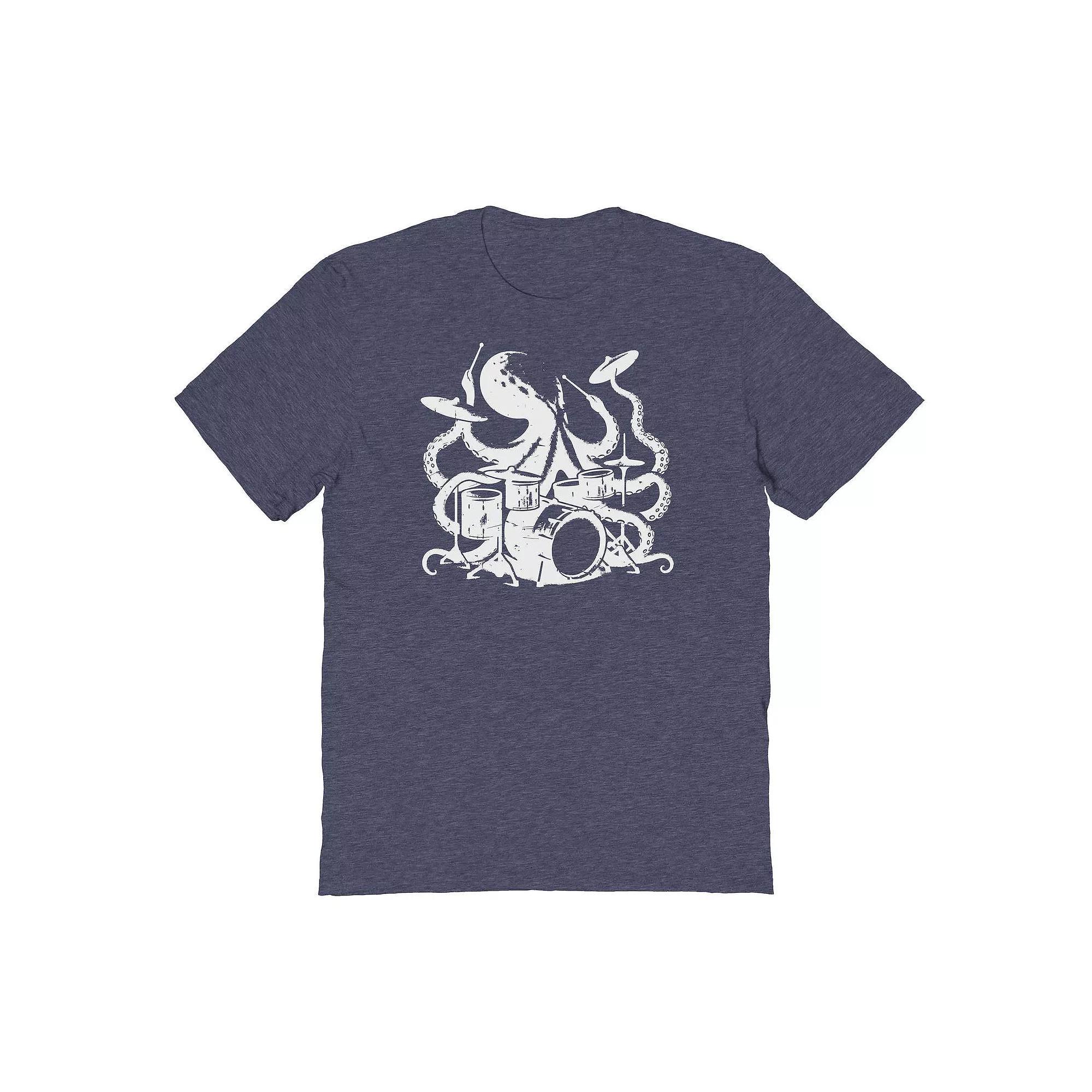 Men's COLAB89 by Threadless Octopus General Father's Day Graphic Tee, Size: XL, Navy Grey Product Image