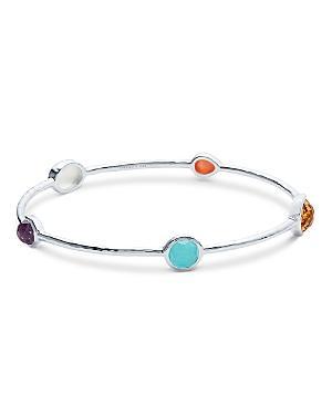 5-Stone Bangle Bracelet in Sterling Silver Product Image