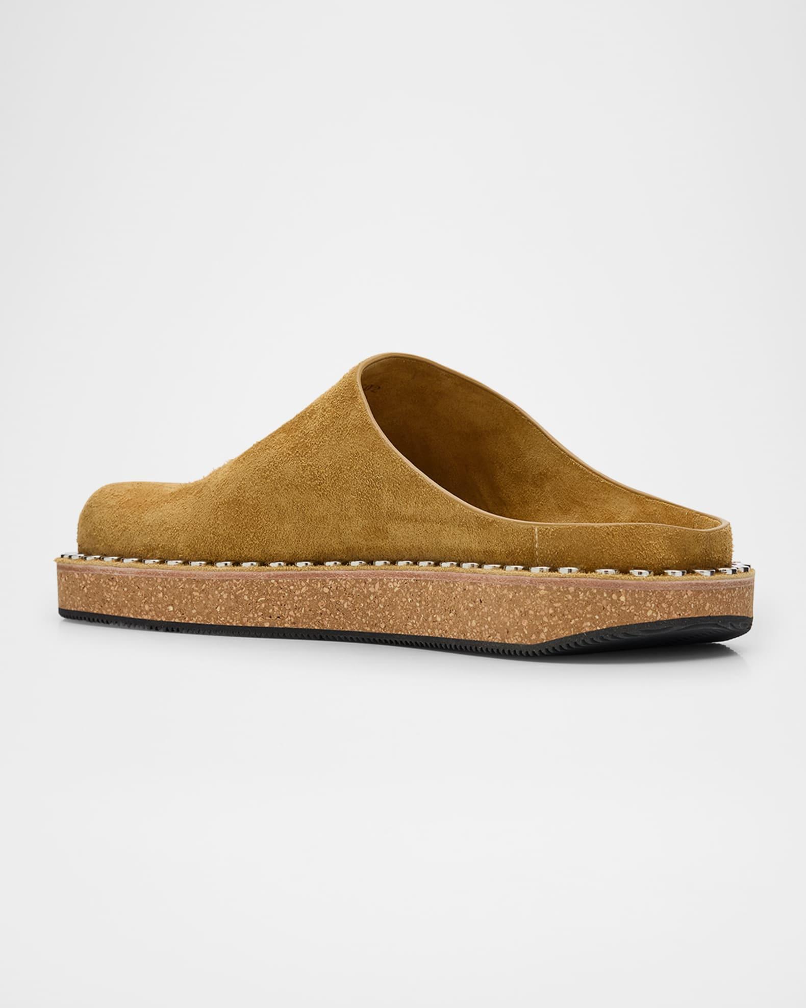 Men's Rivet Calfskin Suede Mules Product Image