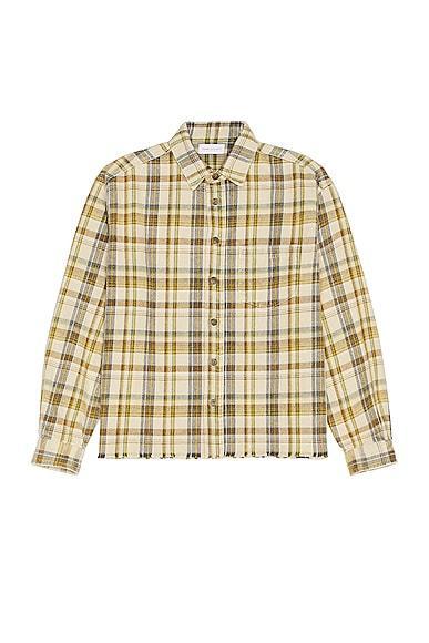 JOHN ELLIOTT Hemi Oversized Shirt in Yellow Product Image