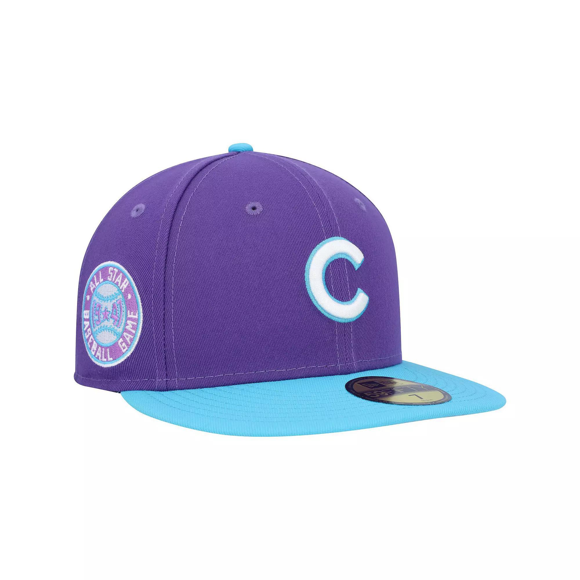 Men's New Era Purple Chicago Cubs Vice 59FIFTY Fitted Hat, Size: 7 3/8 Product Image